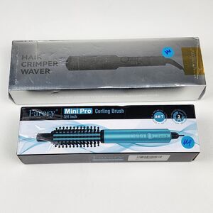 Hair Tool Bundle Ukliss Hair Crimper Waver + Farery Mini Pro Curling Brush 3/4"